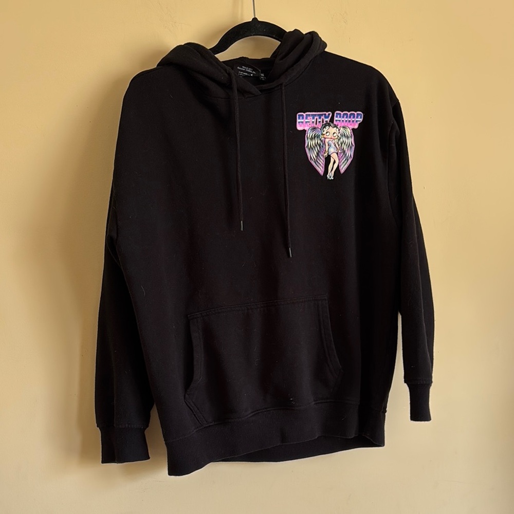 Betty Boop Black Graphic Hoodie Size 1X